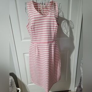 Old Navy pink and white sleeveless dress large